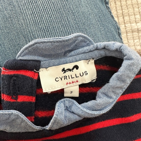 Cyrillus Toddler Girl Striped Collared Dress - Picture 4 of 4